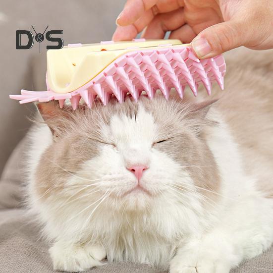 Cat Self Groomer Pineapple Shape Cat Wall Corner Massage Comb with Catnip Cat Face Scratcher Grooming Brush for Long Short Fur Cats Dogs