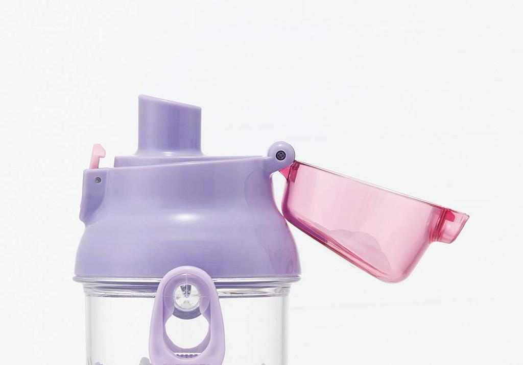 Skater Botella de agua Botella transparente 480 ml Happy Smile Girls Hecho en Japón PSB5TR Para niños y niñas