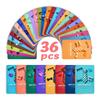 Babalar Günü Kravat Temalı Kart 36 Set Renkli İngilizce Kutlama Kartı Babalar Günü Tatil Mesaj Kartı