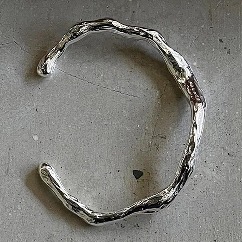 

Foxanry нерегулярный геометрический браслет для женщин, новая мода, минималистичный ювелирный подарок для помолвки, подарки, оптовая продажа 18cm серебряный