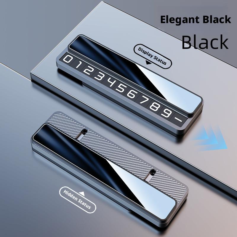 Temporary Parking Number Plate, Moving Car Number Card, High-End And Sophisticated Car Accessory, Hidden Metal Design