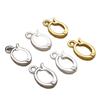 18k Copper-Plated Gold Color Retention Pendant with Openable Clasp for DIY Pearl Necklace or Bracelet with Jade Velvet Ornaments.