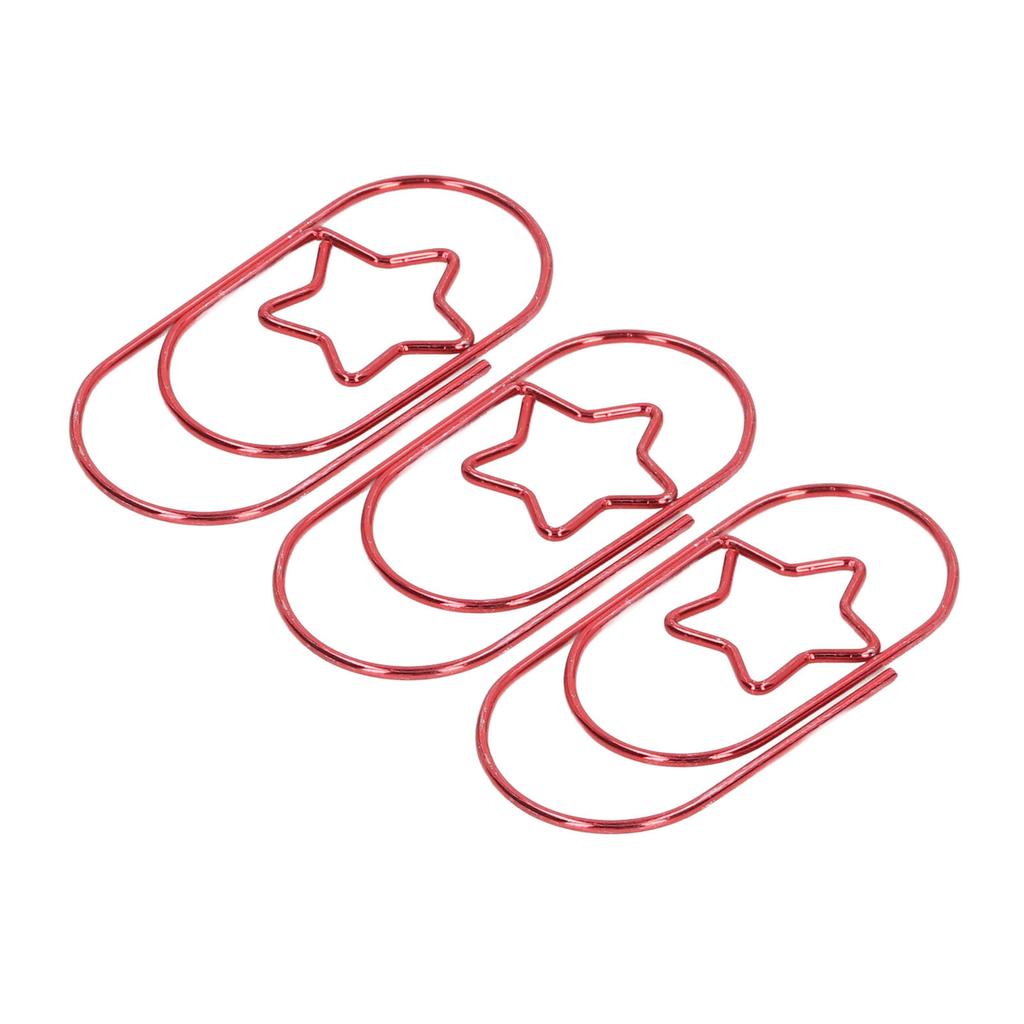 40Pcs   Paperclips Star   Rustproof Coating Multi Purpose Cute Paper Clips for Home School