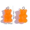 Colorful Transparent Bear Resin Pendant for DIY Jewelry and Keychains