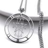 Astaroth Sigil Goetia Stainless Steel Necklace Solomon Demon Seal Satan Sigil satanique patch PIN Jewelry collier femme N7156S03
