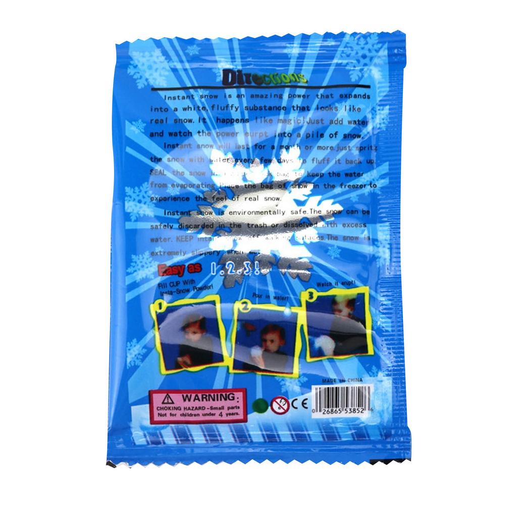 2/4/8 påsar Falska Snöflingor Snö Omedelbar Tillsats För Fyllning Absorberande DIY Polymer Juldekoration Konstsnö Fluffig För Barn