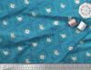 Soimoi Blue Poly Crepe Fabric Azalea & Peony Damask Print Fabric by the metre 42 Inch