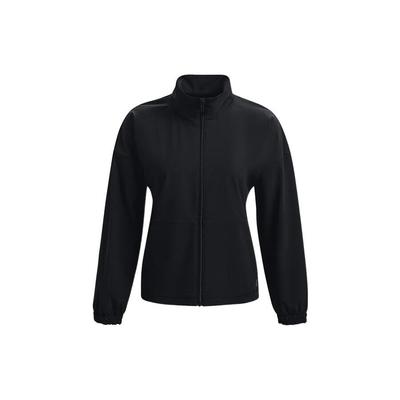 Spliced Sports Casual Stand Collar Jacket Women Tops Black 1370738-001