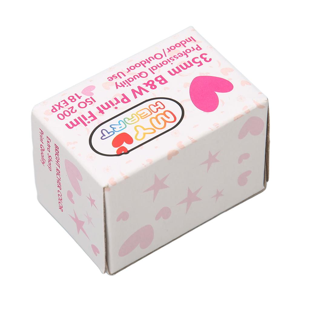 35mm Black and White Print Film ISO 200 HD Camera Black and White Negative Film for 135 Cameras 18 Sheet