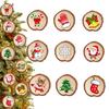 Christmas Tree Decorations Wood Christmas Tree Decorations,9Pcs Round Christmas Decor Wood Christmas Ornaments For Crafts