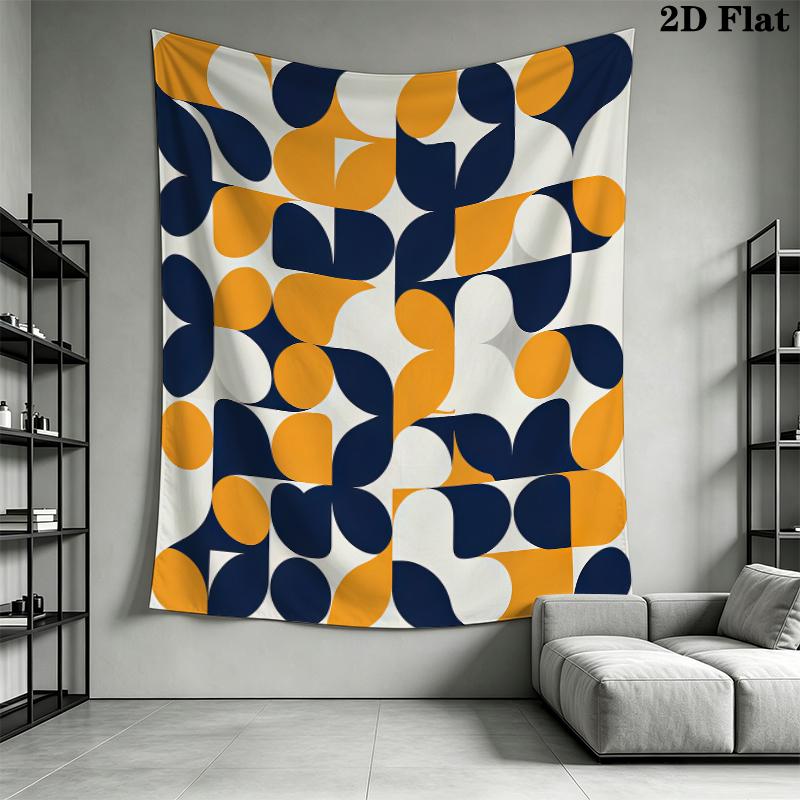 Simple Geometry Wall Tapestry Aesthetic Wall Hanging Printed Fabric Blanket Decorative Tapestries for Bedroom Living Room Home Decor