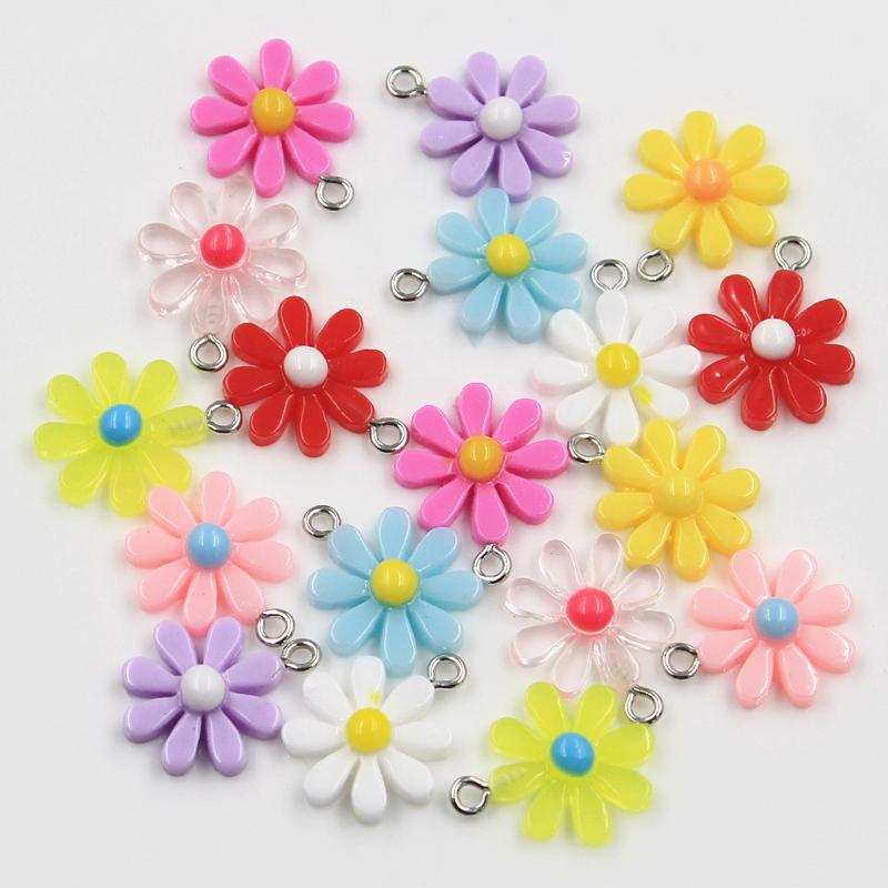 

30pcs Charms flower sunflower daisy 20x16mm Pendant Crafts Making Findings Handmade Jewelry DIY for Earrings Necklace