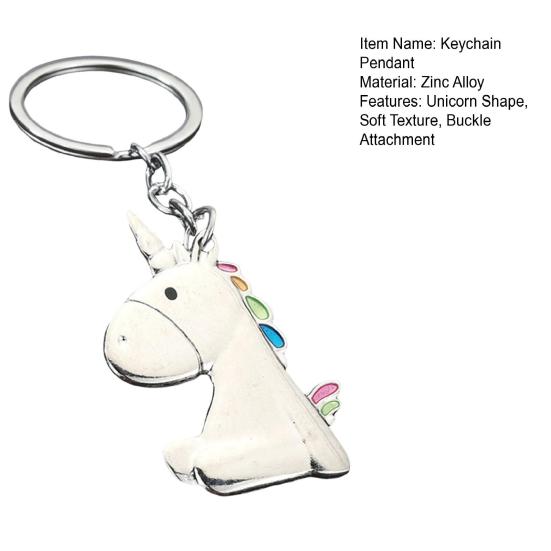 Schlüsselanhänger Anhänger Weiche Textur Kunstleder Einhorn Form Schlüsselanhänger mit Schnalle Rucksack Zubehör