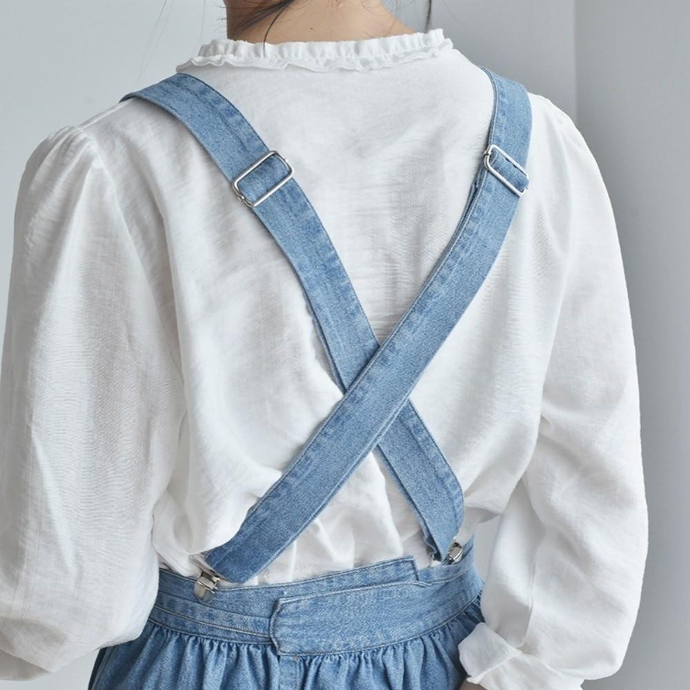 Vintage Denim Apron Premium Cotton Canvas Heavy-Duty Apron Adjustable Waist Machine Washable Bib Apron Kitchen Cooking Baking