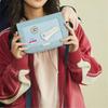 New Champion Fabric Camera Bag, Shoulder Bag Small Unisex Black/Dark Gray/Light Blue U4AACPU28