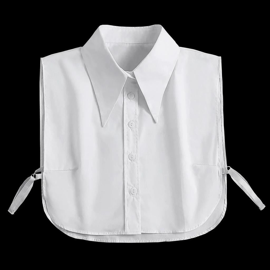 Formell falsk krage dame broderi fuskekrage halvskjorte bluse falske krager genser skjorte avtakbare krager tilbehør