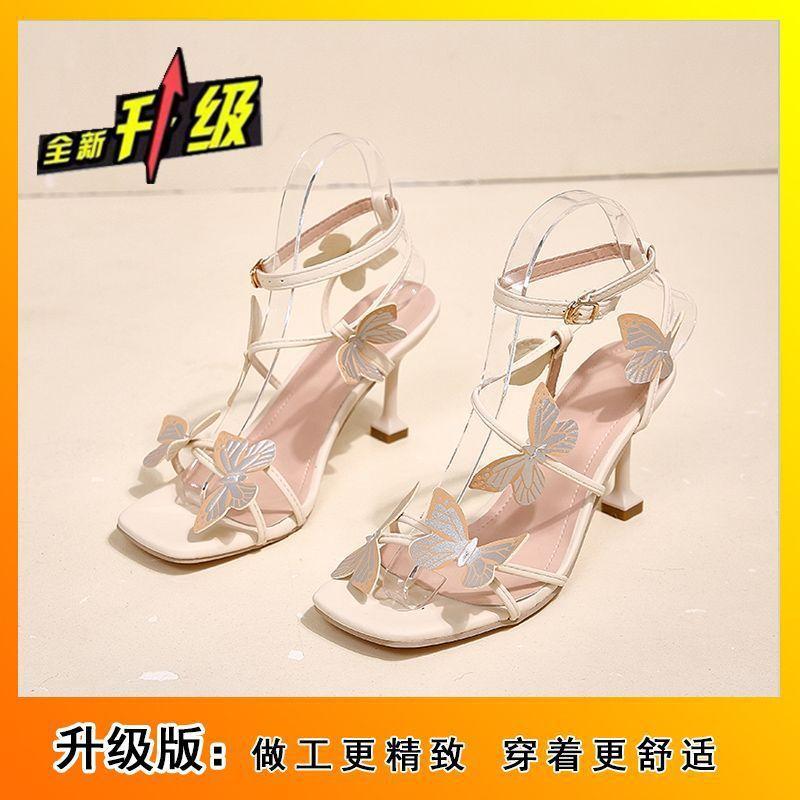 

With skirt, European and American sandals, women s thin heels, high heels, versatile temperament, commuting Roman women s shoes 2025 new summer 35