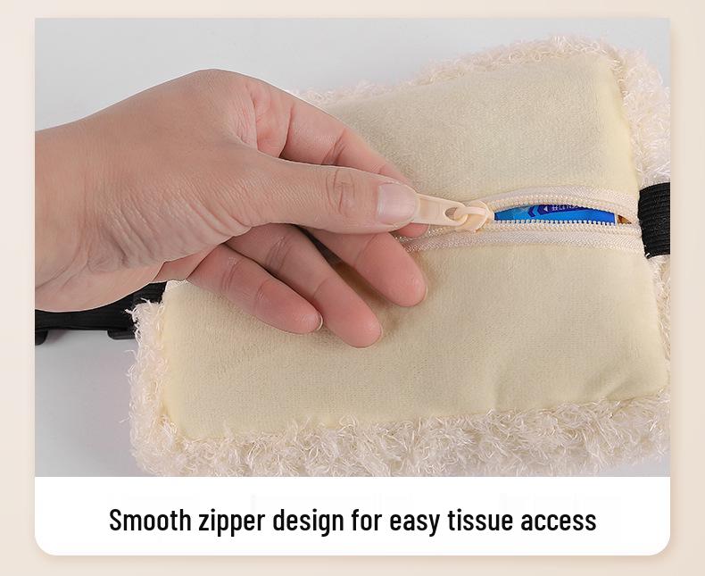 Cartoon Hanging Car Tissue Box - Cute Decorative Pull-out for Armrest