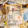 100 pcs Stickers+material paper Set Vintage handmade DIY Planner Scrapbooking Diary Collage material bag