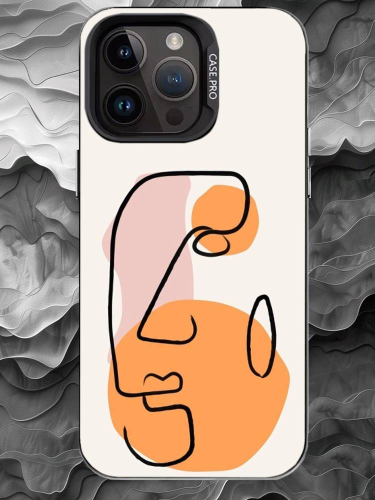 M-Modern minimalist abstraction Phone Case For iPhone 17 16 15 14 13 12 11 Pro Max Plus Silver Matte Black Cover