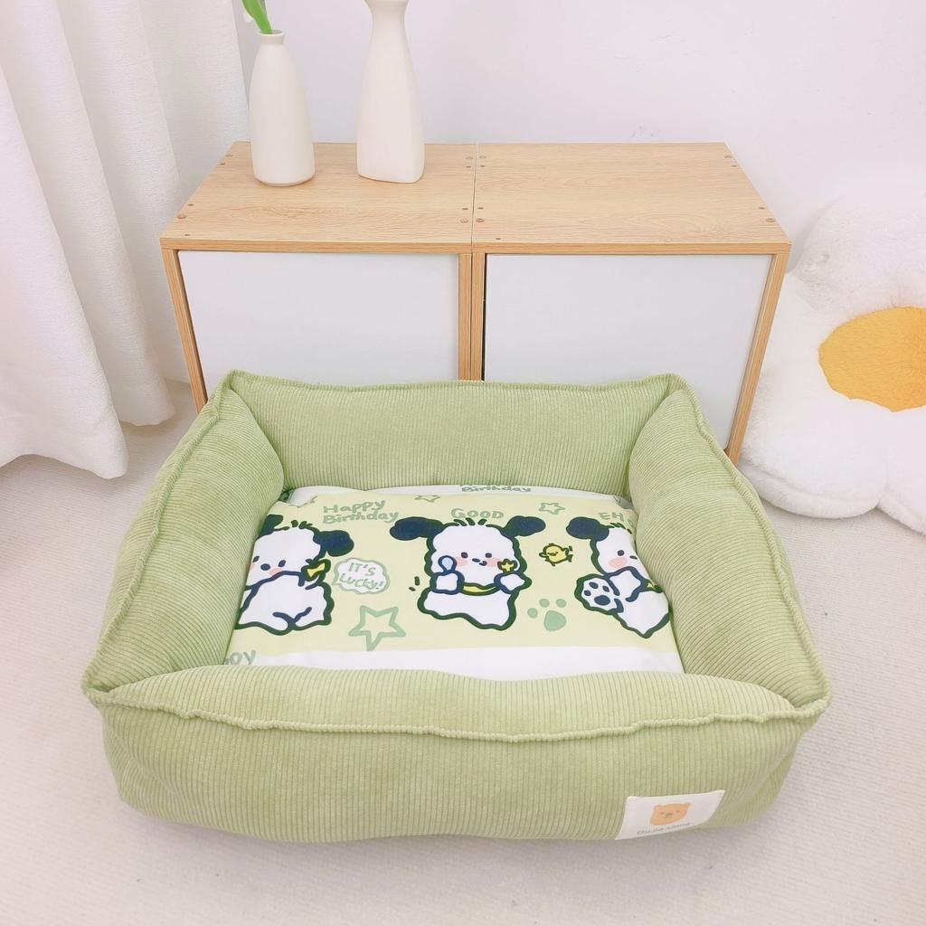 Fabric Pet Sofa Pet Litter Printed Warm Cat Litter Dog Litter Pet Bed Scratch-resistant Cartoon Pet Litter