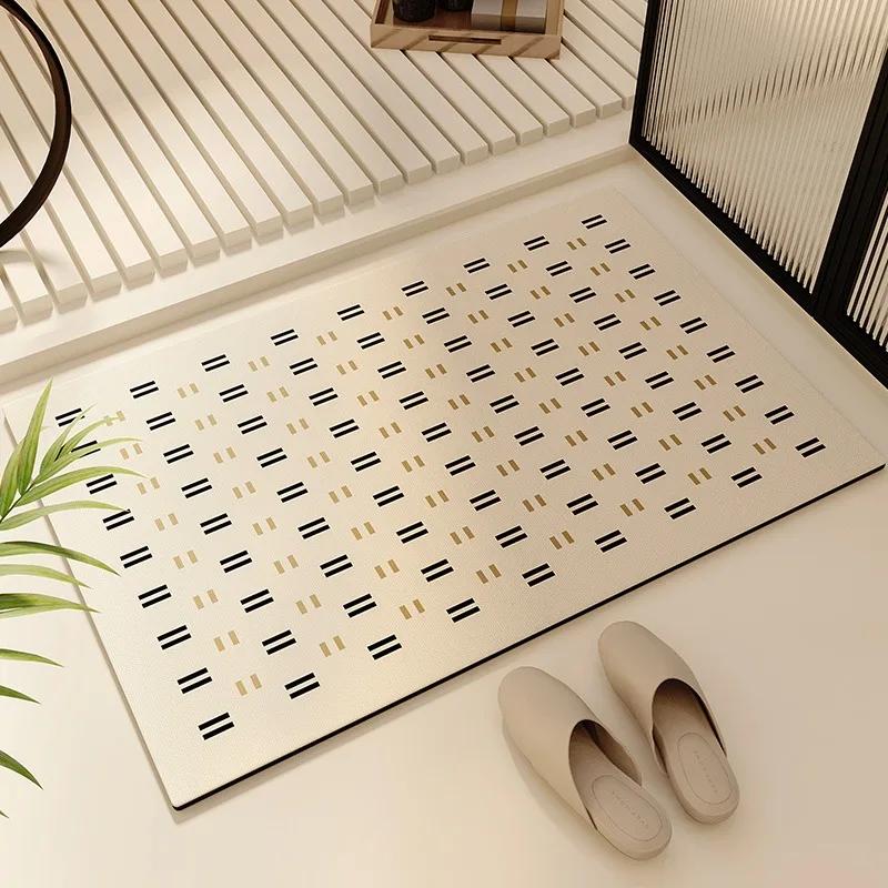 Non-slip Bathroom Carpet, Absorbent Doormat, Water-Absorbent Rug, Floor Mats, Bath Mat, Toilet Entrance, Home Decoration