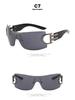 Large Frameless Y2K Sunglasses 2022 - Futuristic Sporty Design