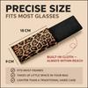 Leopard Print Glasses Case Soft PU Leather Sunglasses Case Fashionable Eyeglass Pouch  Unisex