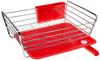 Pearl Metal Dish Drainer Basket, Red, Simple Storage, HB-301