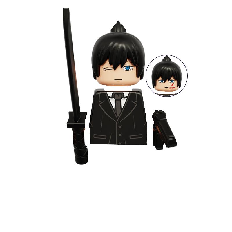 Japan Anime Figures Chainsaw Man Denji Pochita Katana Assembled Building Blocks Minifigure Children's Kids Educational Gift