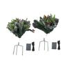 2pcs 23.62in Lighted Artificial Xmas Tree Urn Filler Decorations for Porch Driveway Yard with LED Lights Red Berries Pine Cones Ornaments
