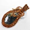 Rare Quality 105 Ct Natural Jasper Oval Cut Copper Wrapped Pendant Certified