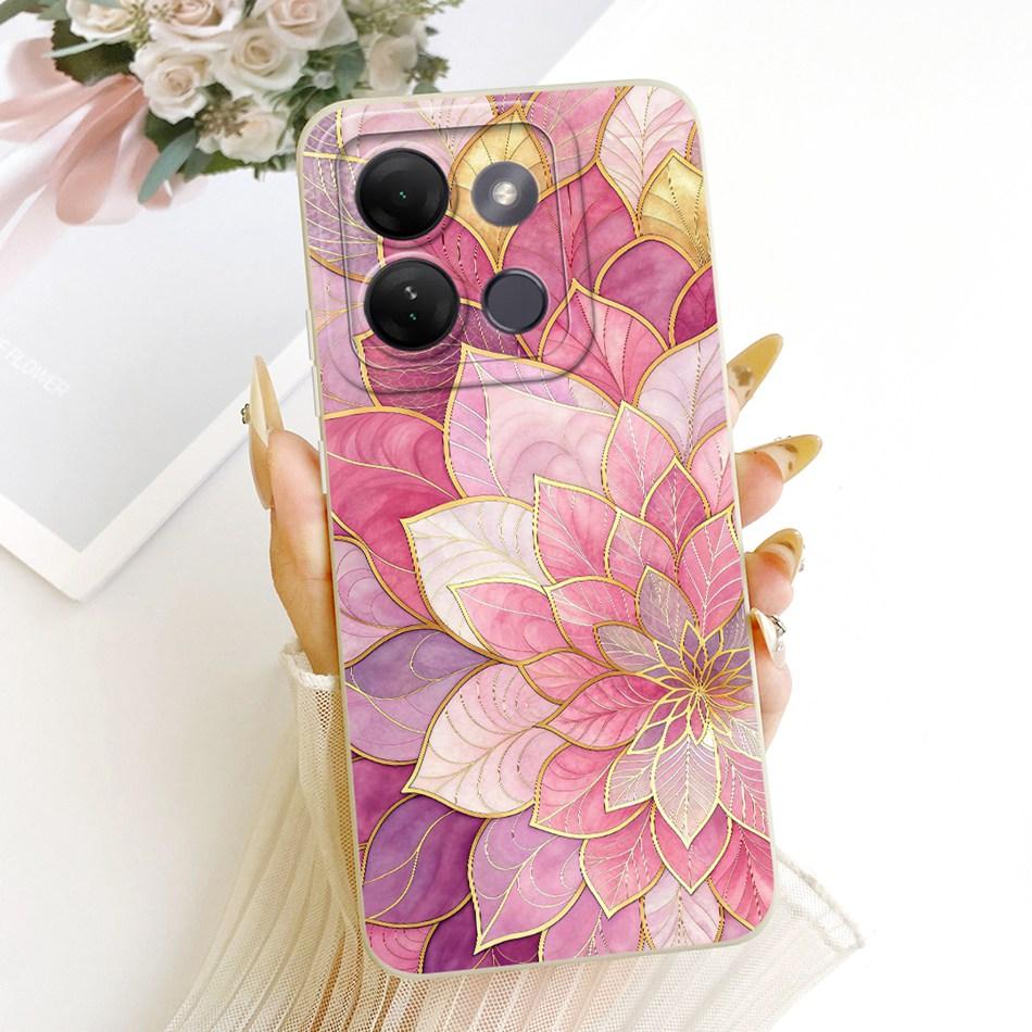 For Infinix Smart 7 HD / Smart7 Plus Cute Cat Flower Cartoon Phone Case For Infinix Smart 7HD 7Plus Soft Silicone Covers Bumpers