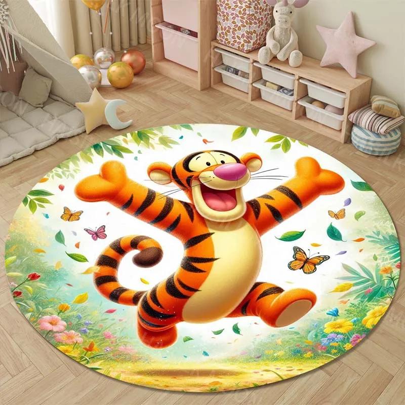 3D P-P0kemon Gengar Round Rugs Bedroom Living Room Home Decor Floor Mats for Kids Room Bath Chair Mat Carpet Next Day Shipping