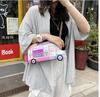 1 Pieza/Lote Coche de Helados Bolso Mensajero Color Láser Bolso de Hombro Bolso Mensajero para Mujer Bolso Cruzado con Cadena