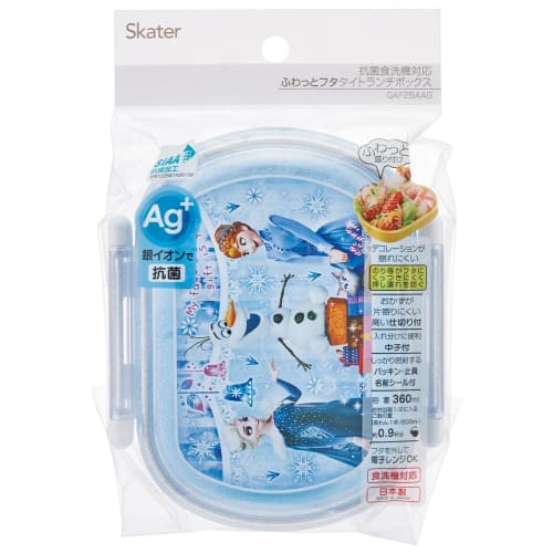 Skater Children's Lunch Box, 1 Tier, 360ml, Fluffy Dome Shape, Disney Frozen 24, Antibacterial, For Children, Made in Japan QAF2BAAG-A
