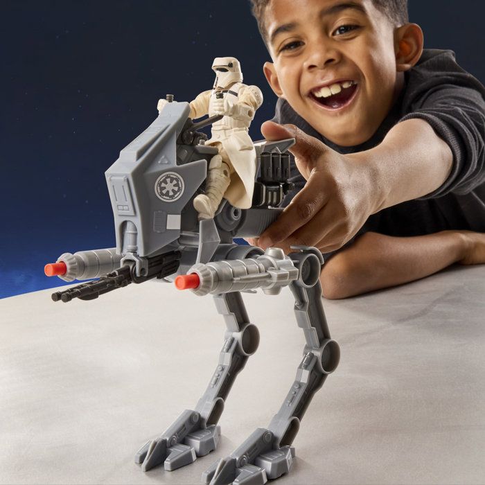 Figurine pilote d'AT-RT Imperial Remnant et AT-RT, Star Wars: The Mandalorian &amp; Grogu, Star Wars ActionVerse, dès 4 ans