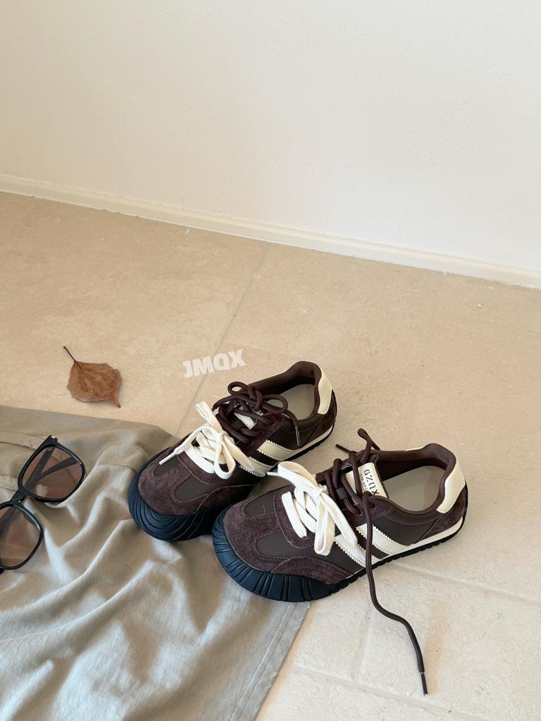 2025 jesień nowe retro podwyższenie wewnętrzne Merad sznurowane kapibara duża głowa niemieckie buty treningowe codzienne buty deskorolkowe damskie