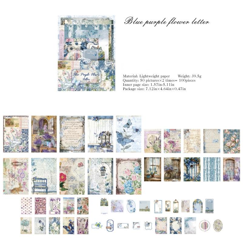 Garden Post Office Collection Paper Material DIY Handbook Collage Journal Notebook Scrapbook Envelope