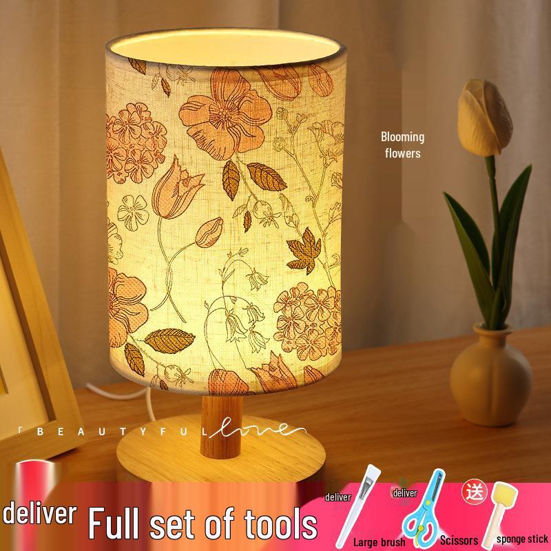 Dried Flower Embossed Table Lamp DIY Kit - Creative Gift for Team Building and National Day Festivities