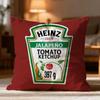 Popular Ketchup Cushion Cover Soft Washable Pillow Case Multi-Scene For Couch Bed Travel Office Use