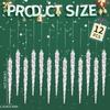 12Pcs/Set Christmas Ice Cone Ornament Xmas Tree Decoration Stylish Acrylic Crystal Icicles Ornament For Christmas Festival Decor