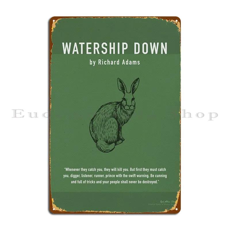Watership Down Book Art Metal Plaque Poster Printing Club Wall Plaque Design Garage Tin Sign Poster 20x30cm(7.8x11.8inch)