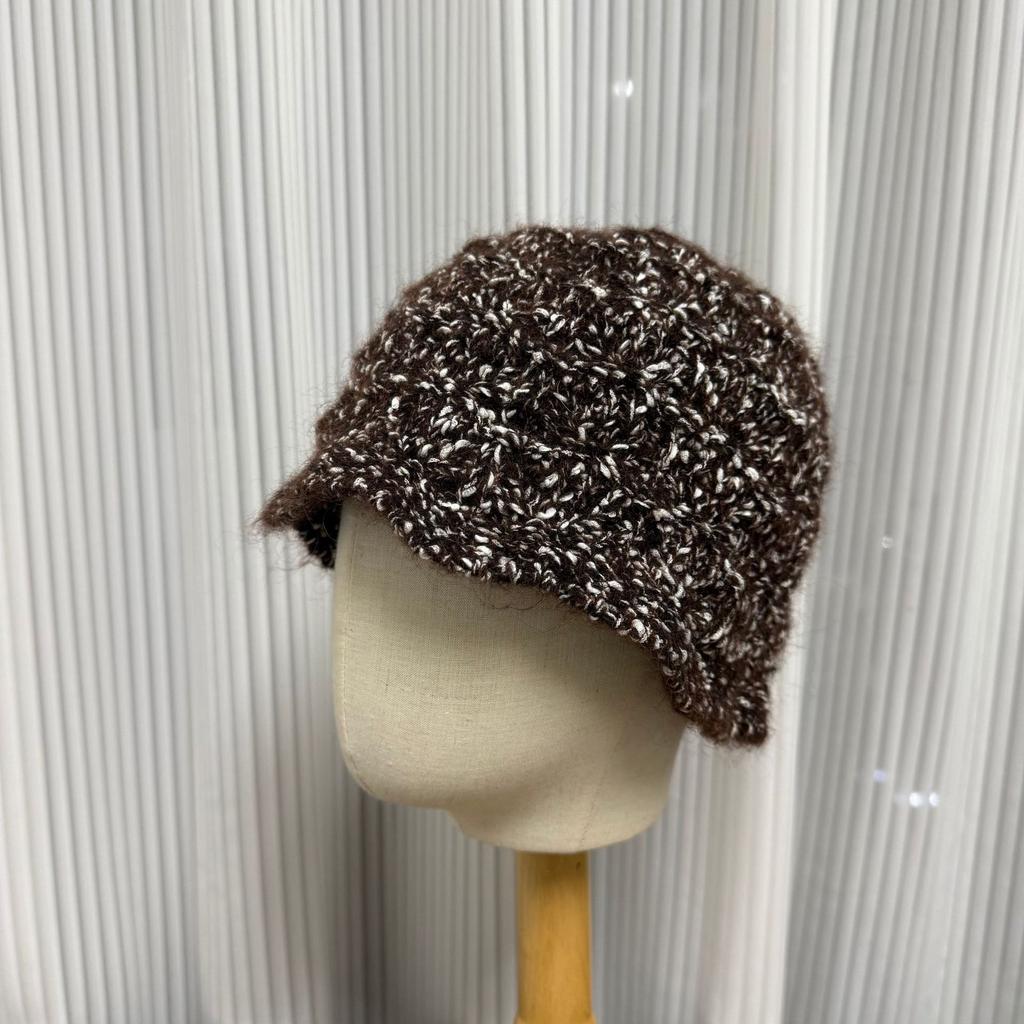 Mixed color handmade bag head knitted hat fashionable wool hat autumn and winter new stacking hat versatile casual cold hat