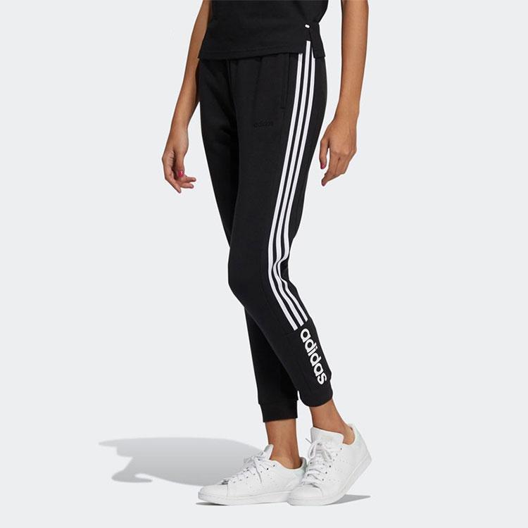 Adidas Neo Striped Logo Joggers Women Bottoms Black HG9048