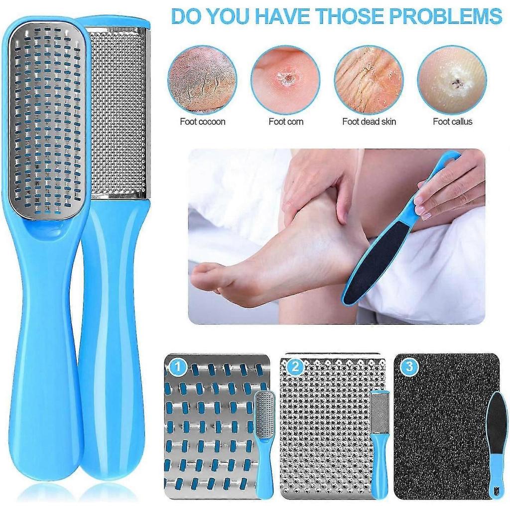 Professional Manicure Foot Scrubber Nail Tools Supplies Set, Foot Exfoliator Scrub Callus Cuticle