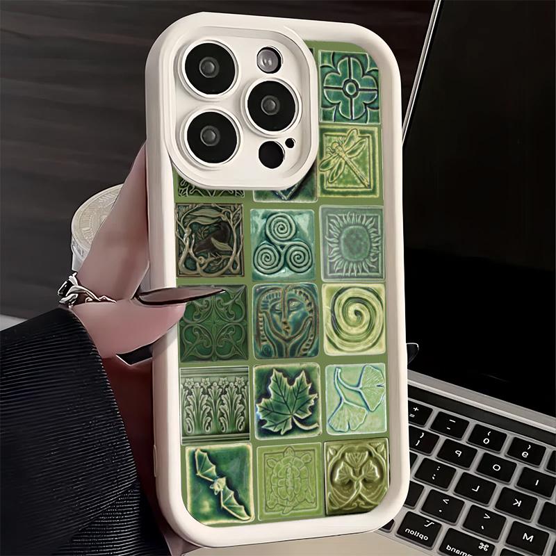 Phone Case for iPhone 17 Air 16E 15 16 Pro Max Italian Sicilian Style Floral Pattern Cover 14 Plus 13 12 Mini Soft Shell Silicon