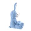Apricot Lamb Blue Corduroy Bunny Plush Toy for Kids, Soft and Cute Fluffy Blue Corduroy Bunny for Girls and Boys, 23cm