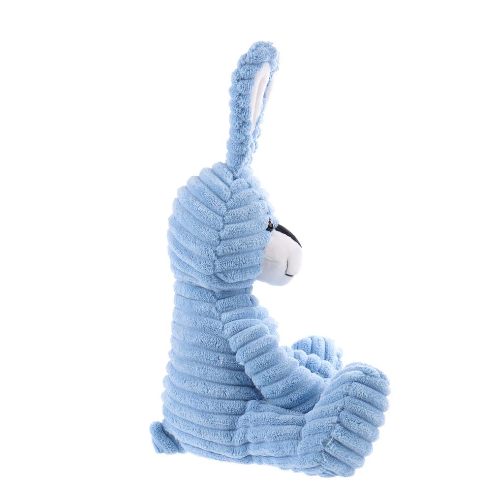 Apricot Lamb Blue Corduroy Bunny Plush Toy for Kids, Soft and Cute Fluffy Blue Corduroy Bunny for Girls and Boys, 23cm