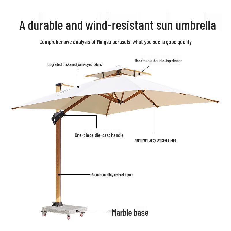 Zechen Outdoor Roman Patio Umbrella